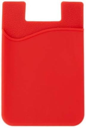 System-S 10x Smartphone Card Holder Silicone Case Card Case in Red