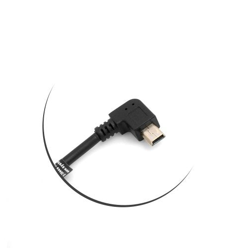 SYSTEM-S Mini USB Kabel 90° Grad rechts gewinkelt Winkelstecker auf USB Typ A (male) links gewinkelt 26 cm