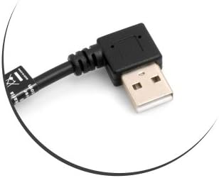 SYSTEM-S USB snúra 2.0 Tegund A (karlkyns) 90° vinstri hornrétt við USB 2.0 Tegund A (kvenkyns) 21cm