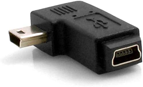 SYSTEM-S Mini USB (Female) auf Mini USB (Male) 90° Rechts gewinkelt Winkelstecker USB Adapter