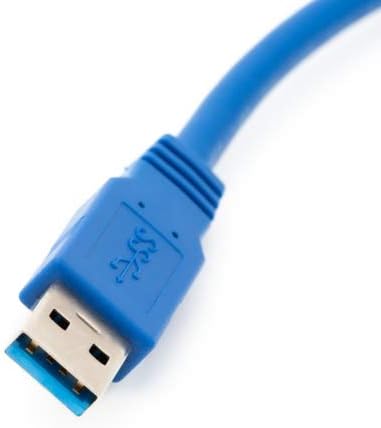 SYSTEM-S USB A 3.0 karlkyns í USB Tegund B 3.0 karlkyns 90° rétthyrndur kapall 50 cm