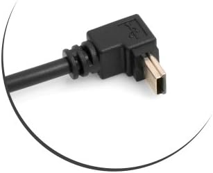 SYSTEM-S Mini USB (karlkyns) niðurhallaður USB-On-The-Go hýsingarsnúra í USB gerð A (kvenkyns) millistykki 13,5 cm