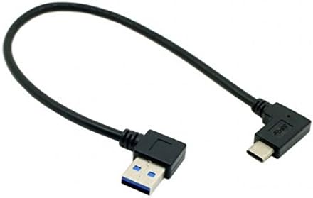 System-S USB 3.1 Type C (female) zu USB 3.0 Type A (female) 90° rechts gewinkelt Kabel Verlängerung 28 cm