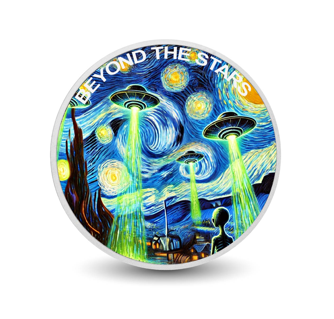 Starry Night Invasion Beyond the Stars 1oz Silver Coin