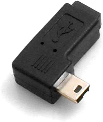 SYSTEM-S Mini USB (Female) auf Mini USB (Male) 90° Rechts gewinkelt Winkelstecker USB Adapter