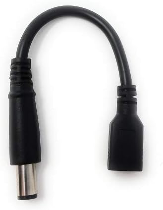 SYSTEM-S DC 20 V cable 7.5 cm 7.4 x 5.0 mm socket to 4.5 x 3.0 mm plug black