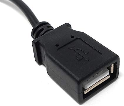 SYSTEM-S USB 3.1 snúra 15 cm Type C karlkyns í 2.0 A kvenkyns í svörtu