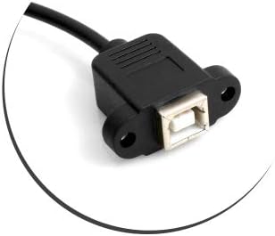 SYSTEM-S USB Typ B Stecker 90° Grad Winkel Rechtsgewinkelt auf USB B Eingang Panel Mount Stecker USB Kabel Verlängerungskabel 50cm