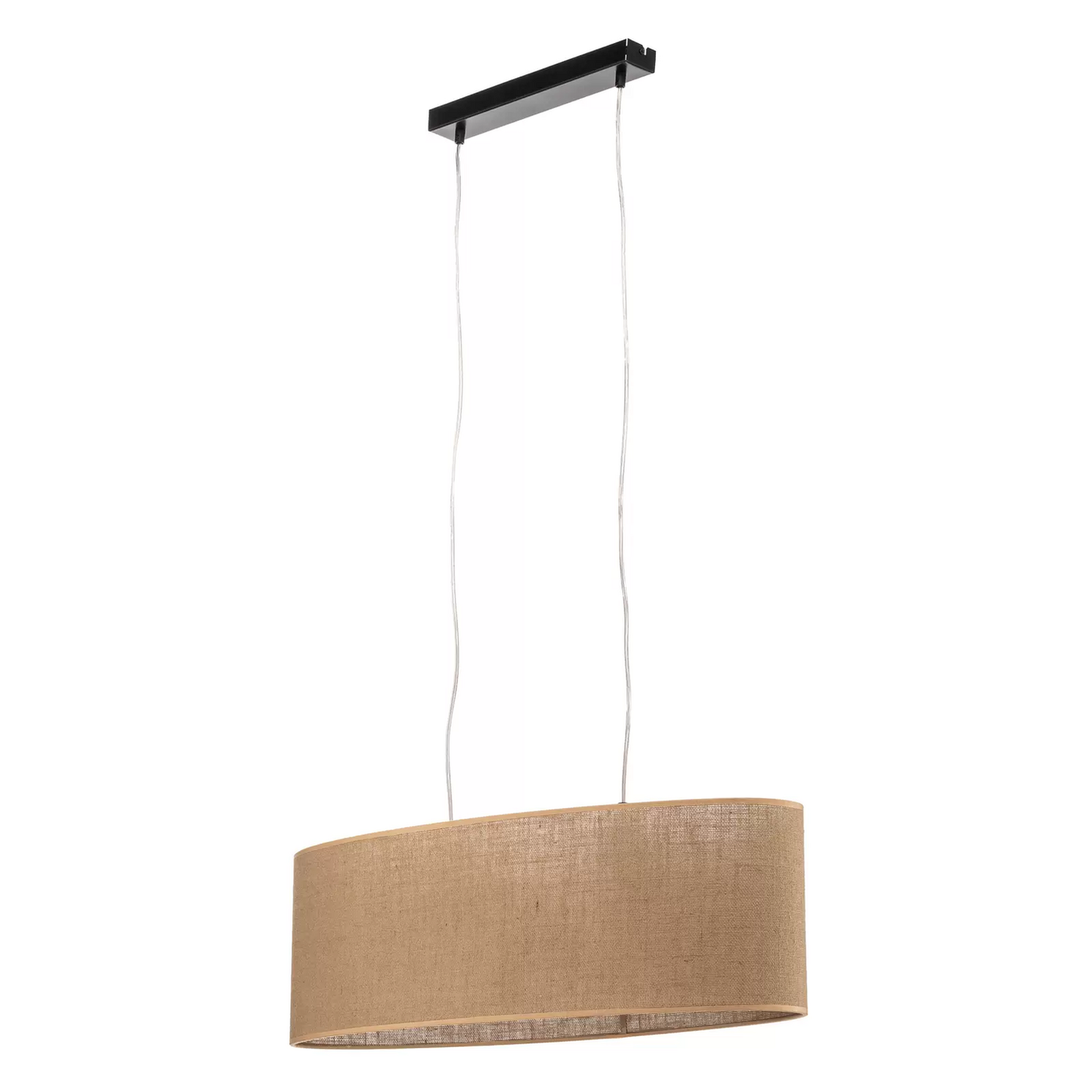 B-Ware Euluna Pendelleuchte Jute Hängeleuchte Deckenlampe Lampe Ovaler Schirm Jute