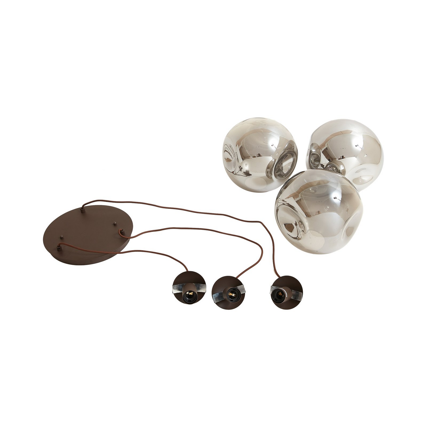 B-stock Lindby hanging light Valentina E27 ø 49cm smoke gray glass hanging lamp lamp Leuc72