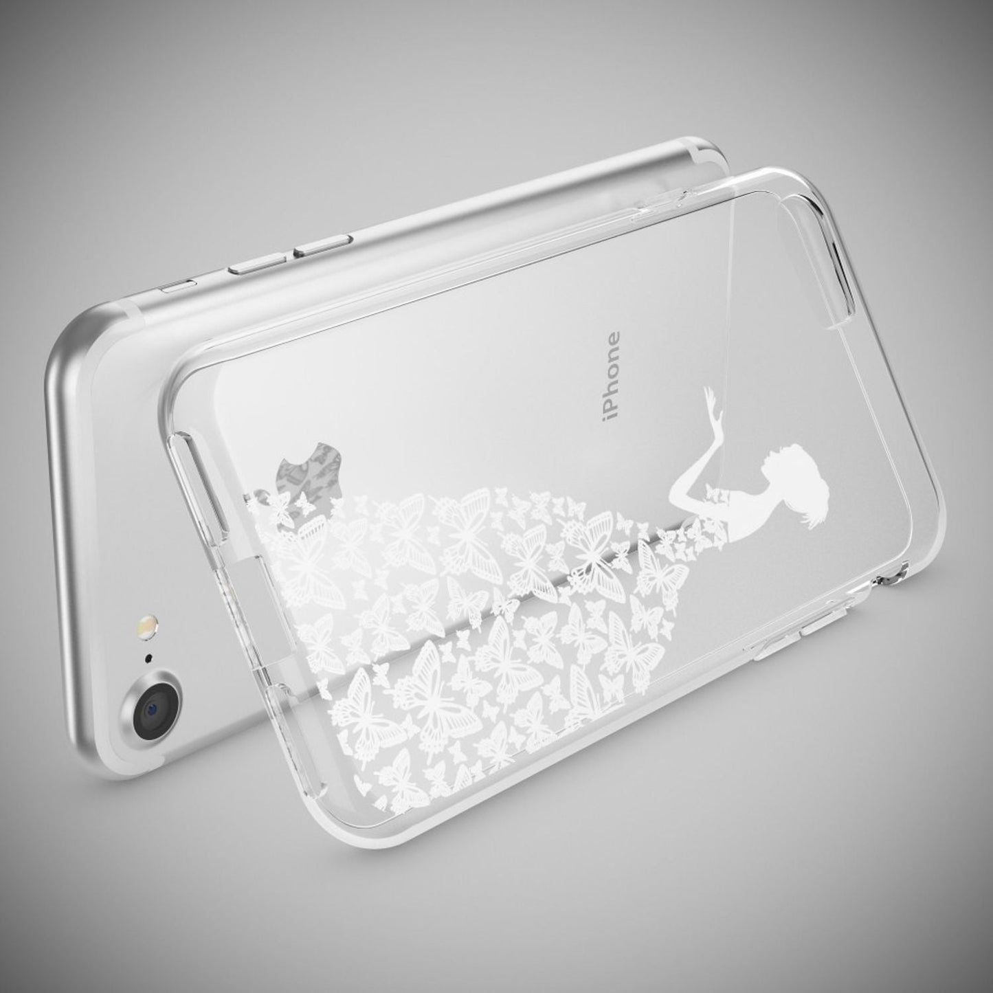 iPhone 7 Hülle Handyhülle von NALIA, Motiv Case Cover Bumper Transparent Klar