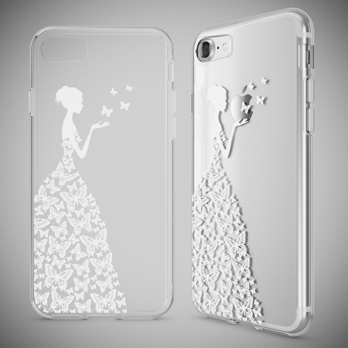 iPhone 7 Hülle Handyhülle von NALIA, Motiv Case Cover Bumper Transparent Klar