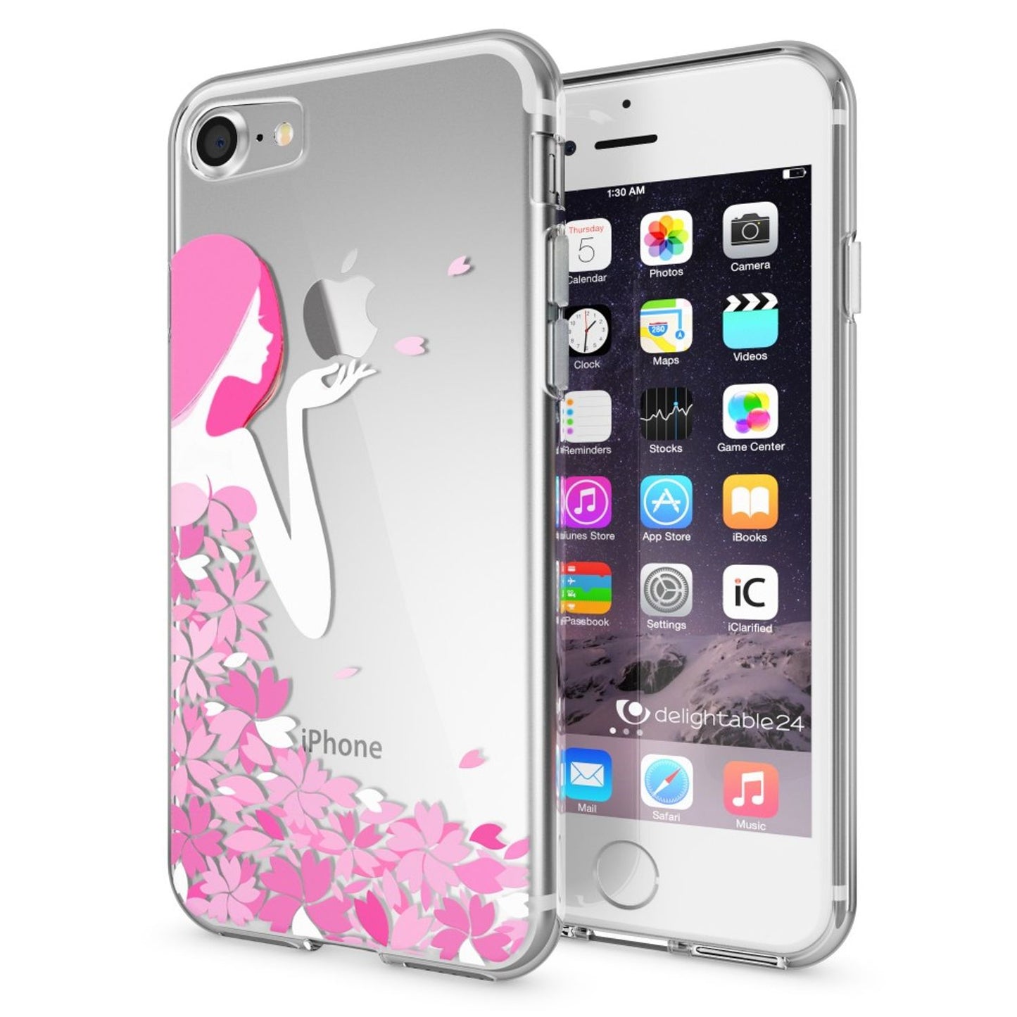iPhone 7 Hülle Handyhülle von NALIA, Motiv Case Cover Bumper Transparent Klar