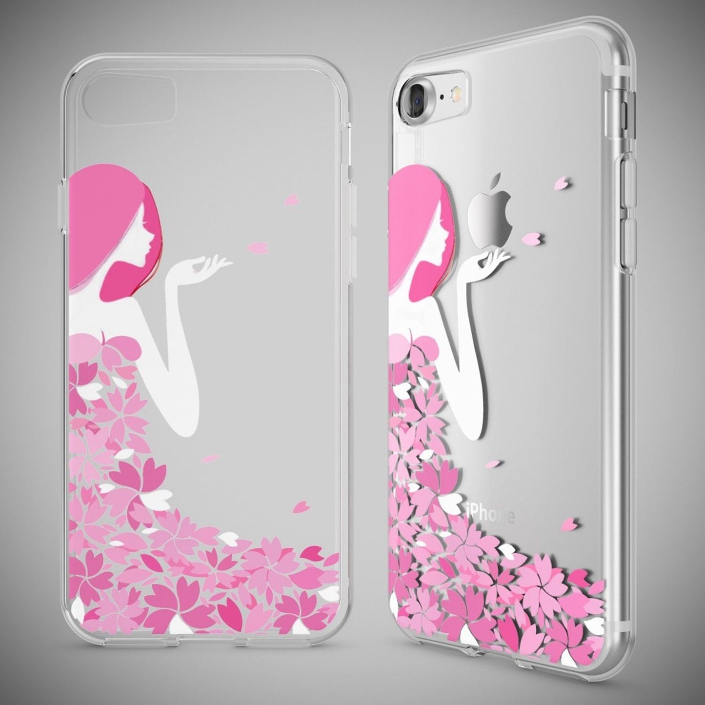 iPhone 7 Hülle Handyhülle von NALIA, Motiv Case Cover Bumper Transparent Klar