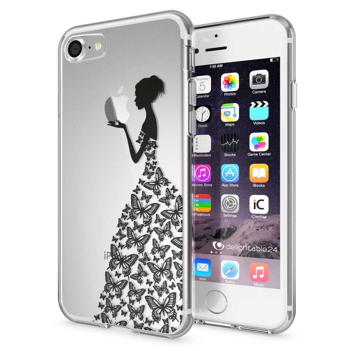 iPhone 7 Hülle Handyhülle von NALIA, Motiv Case Cover Bumper Transparent Klar