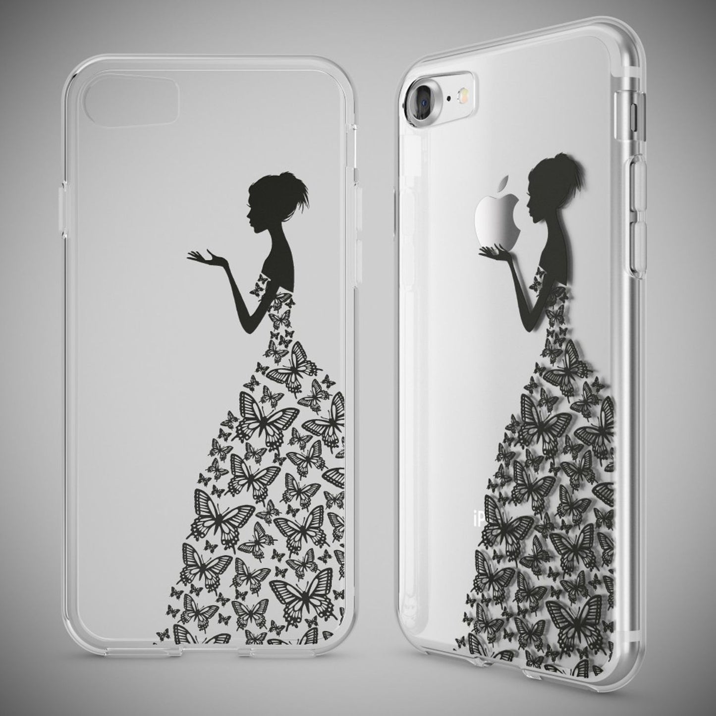 iPhone 7 Hülle Handyhülle von NALIA, Motiv Case Cover Bumper Transparent Klar