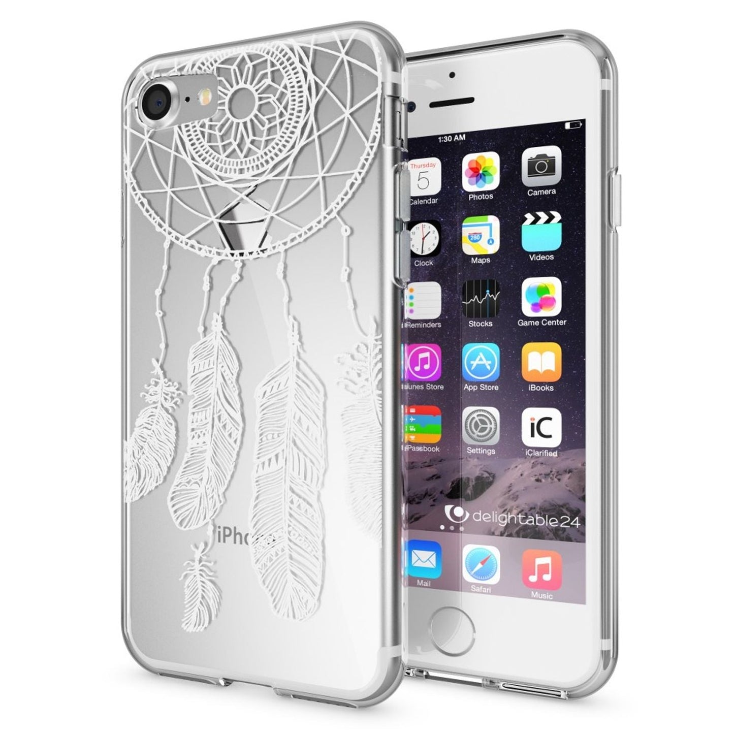 iPhone 7 Hülle Handyhülle von NALIA, Motiv Case Cover Bumper Transparent Klar
