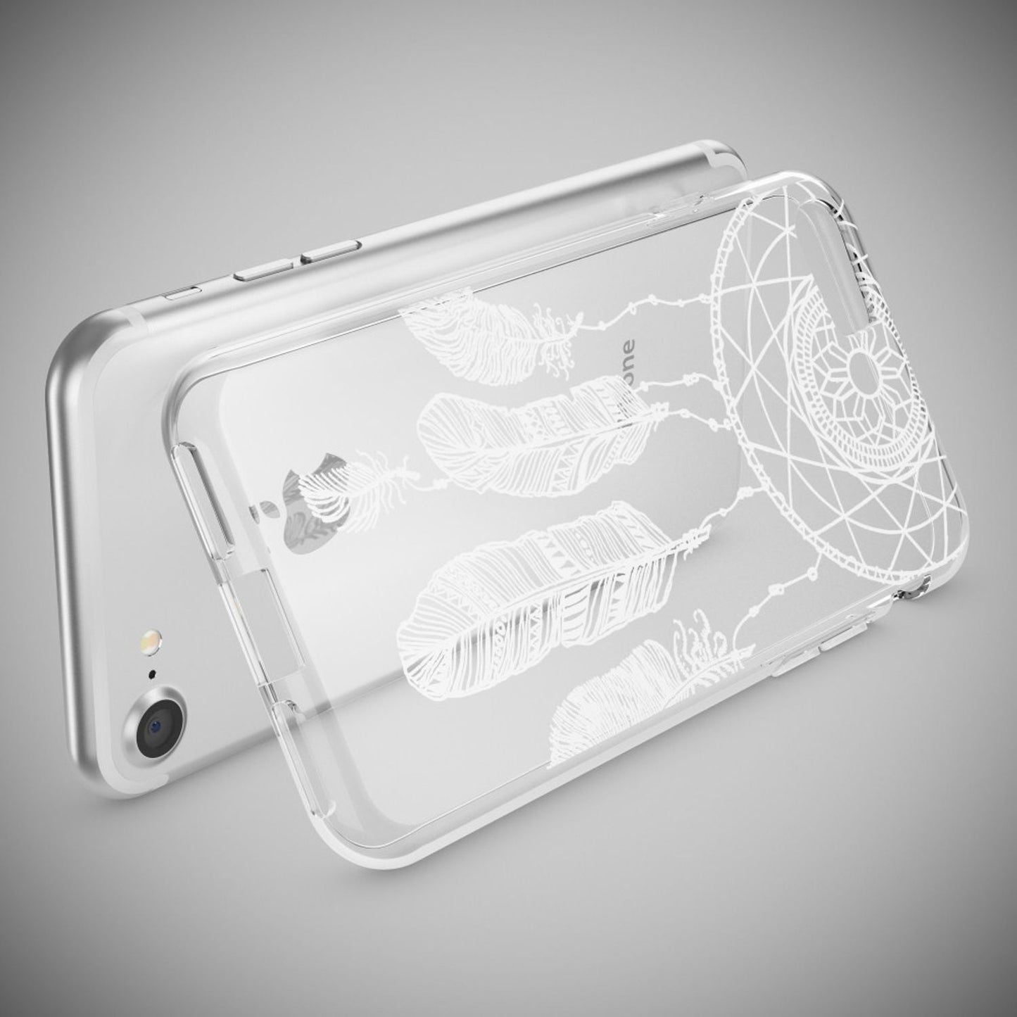 iPhone 7 Hülle Handyhülle von NALIA, Motiv Case Cover Bumper Transparent Klar