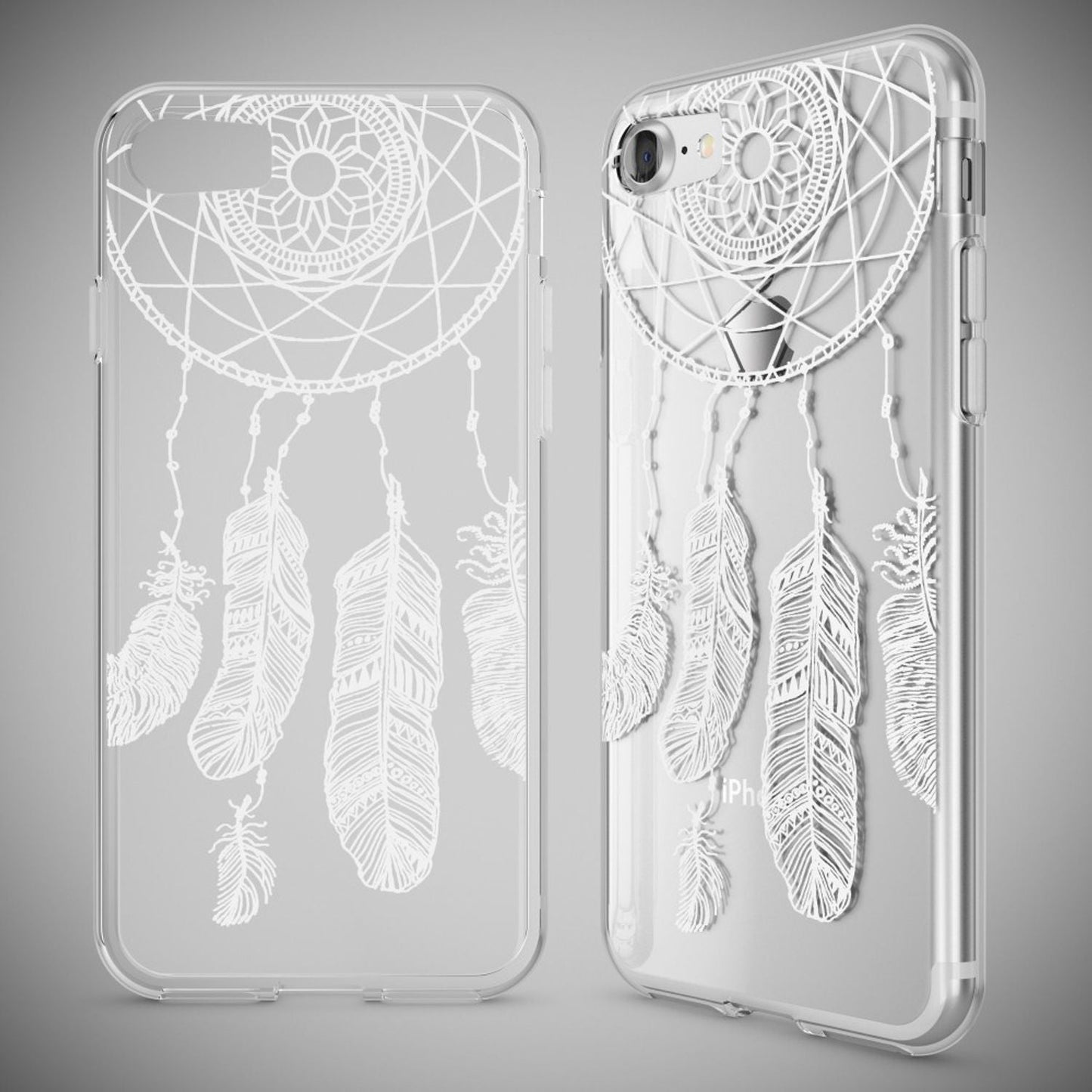 iPhone 7 Hülle Handyhülle von NALIA, Motiv Case Cover Bumper Transparent Klar