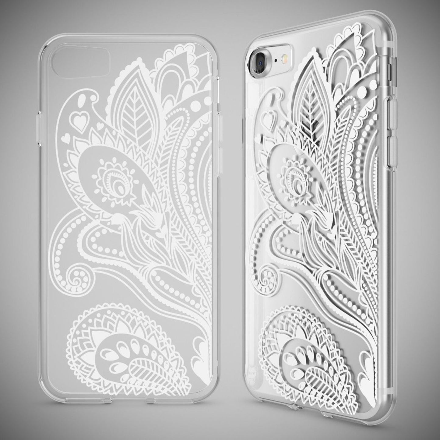 iPhone 7 Hülle Handyhülle von NALIA, Motiv Case Cover Bumper Transparent Klar