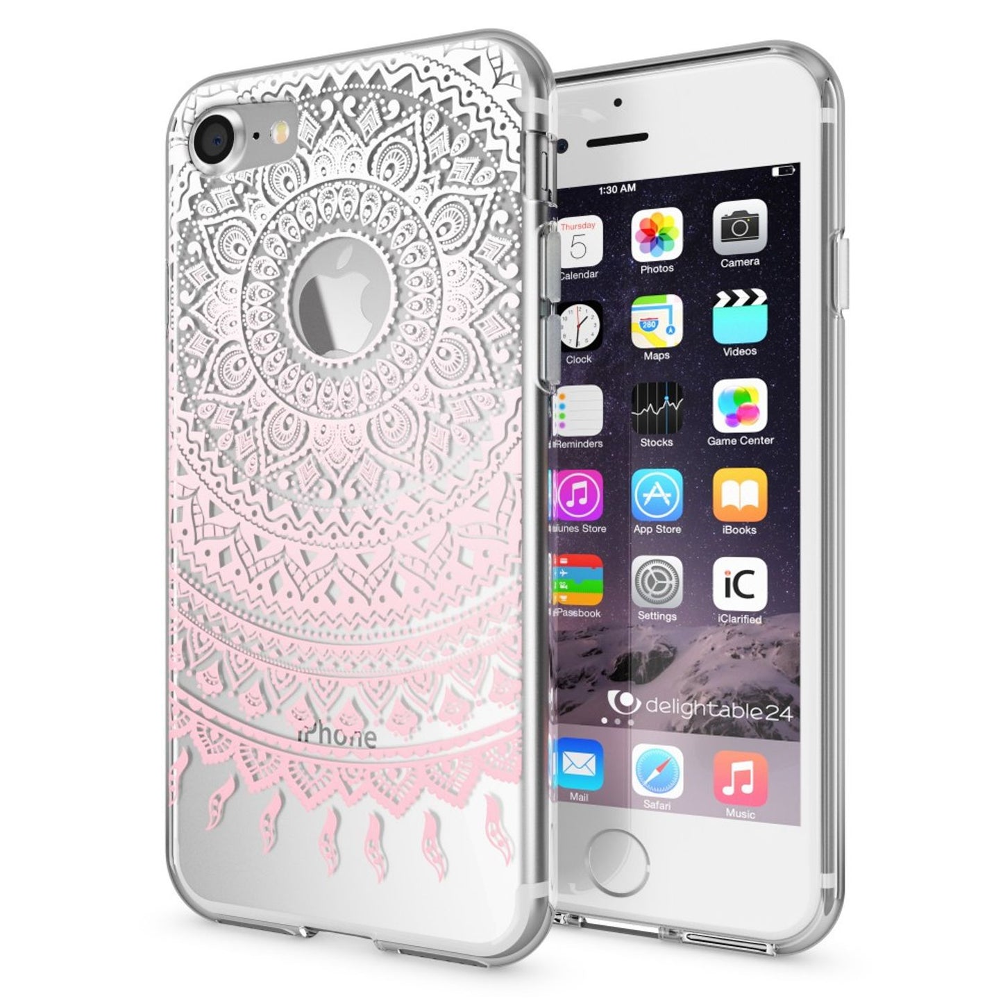 iPhone 7 Hülle Handyhülle von NALIA, Motiv Case Cover Bumper Transparent Klar