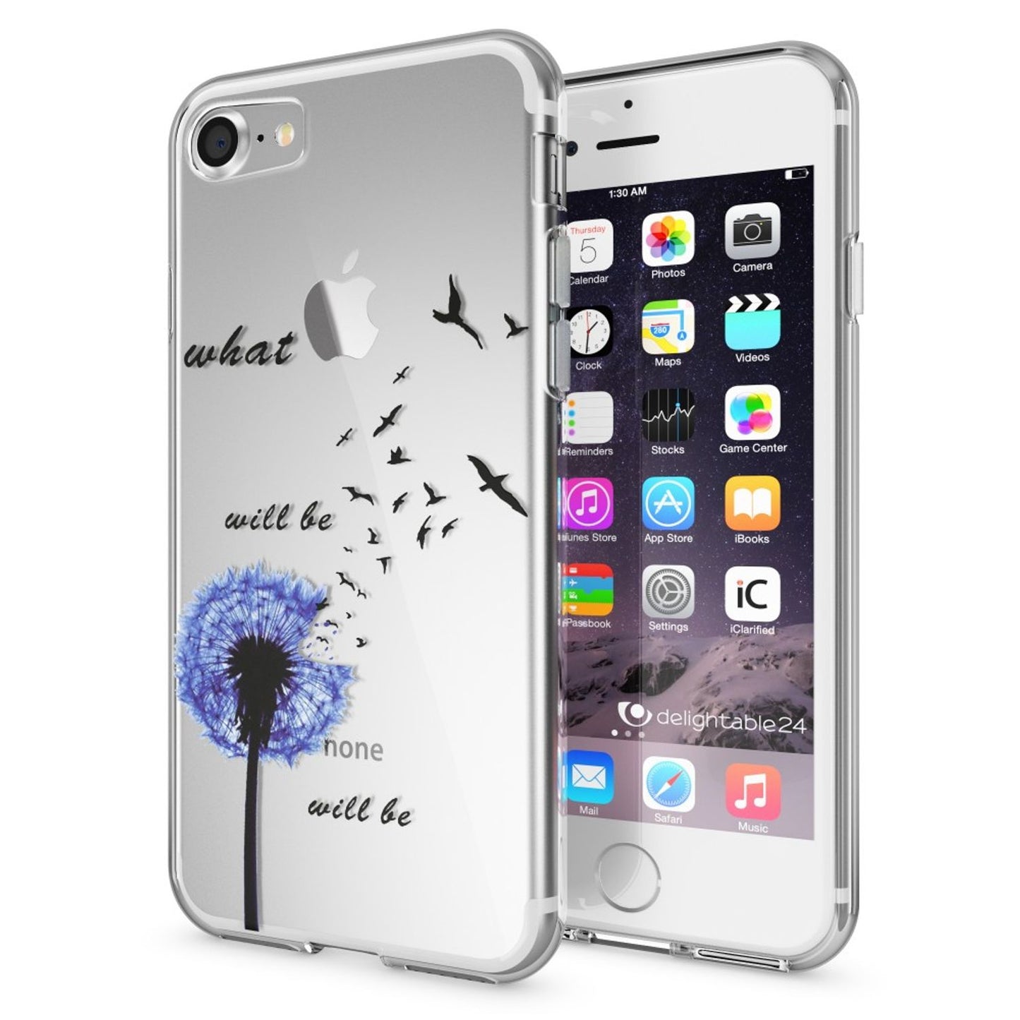 iPhone 7 Hülle Handyhülle von NALIA, Motiv Case Cover Bumper Transparent Klar