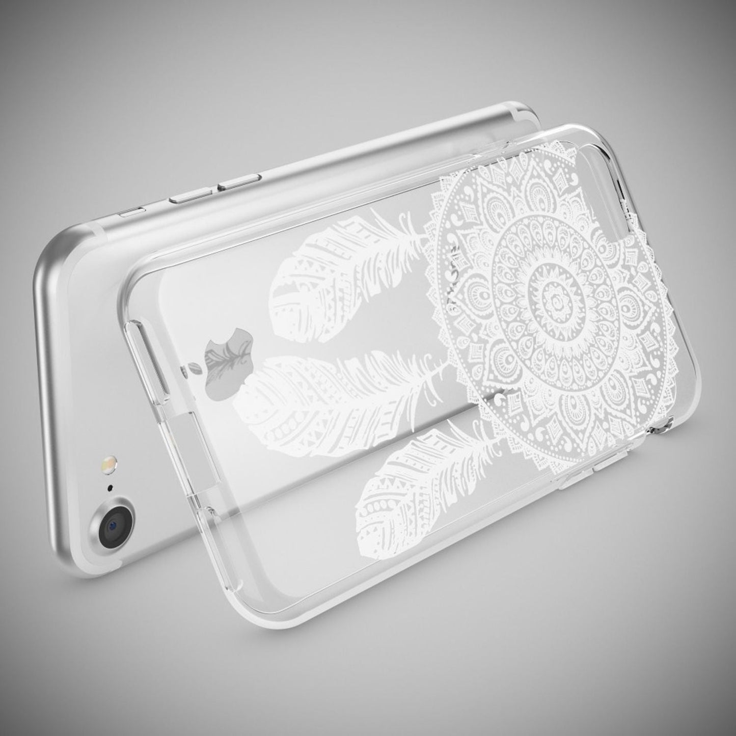iPhone 7 Hülle Handyhülle von NALIA, Motiv Case Cover Bumper Transparent Klar