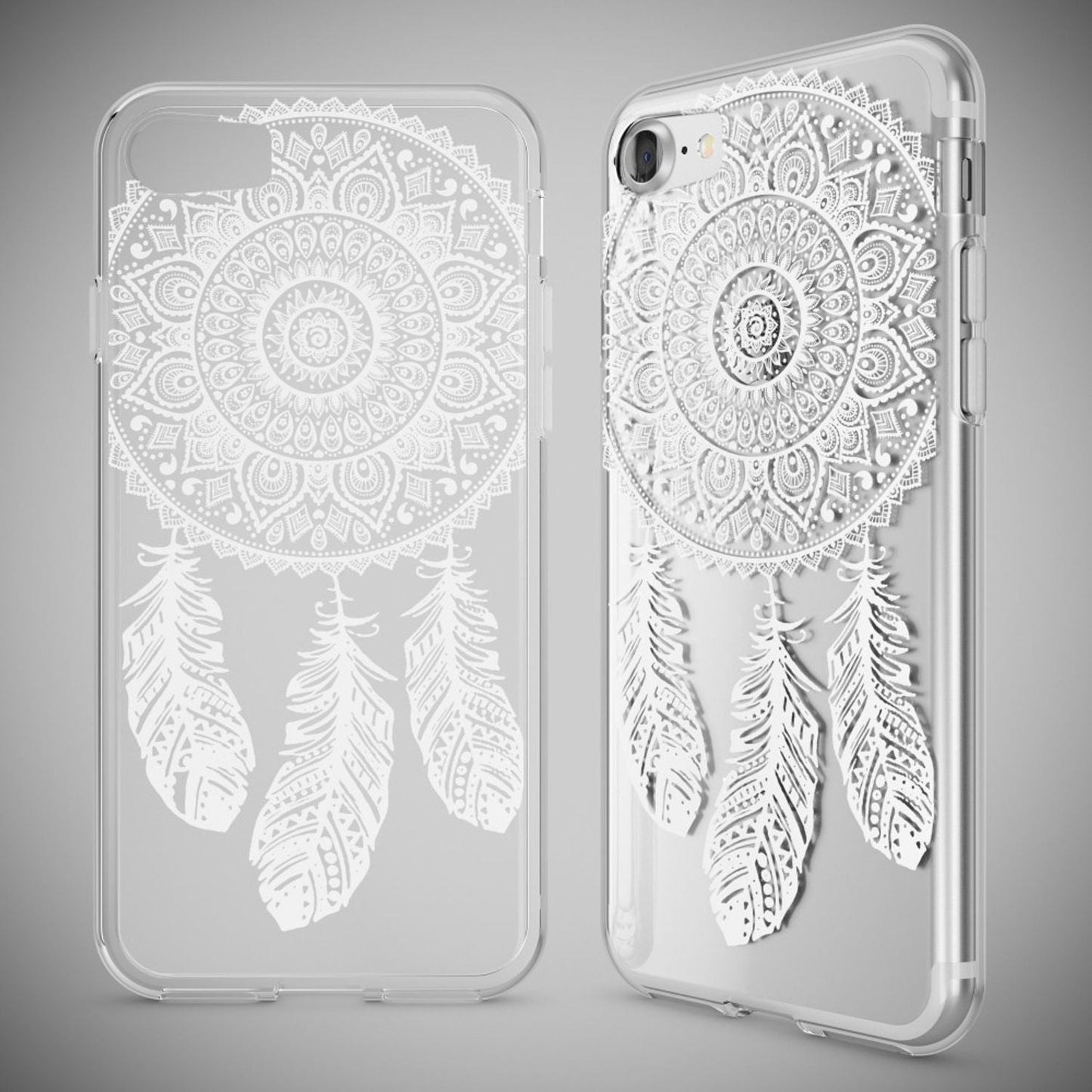 iPhone 7 Hülle Handyhülle von NALIA, Motiv Case Cover Bumper Transparent Klar