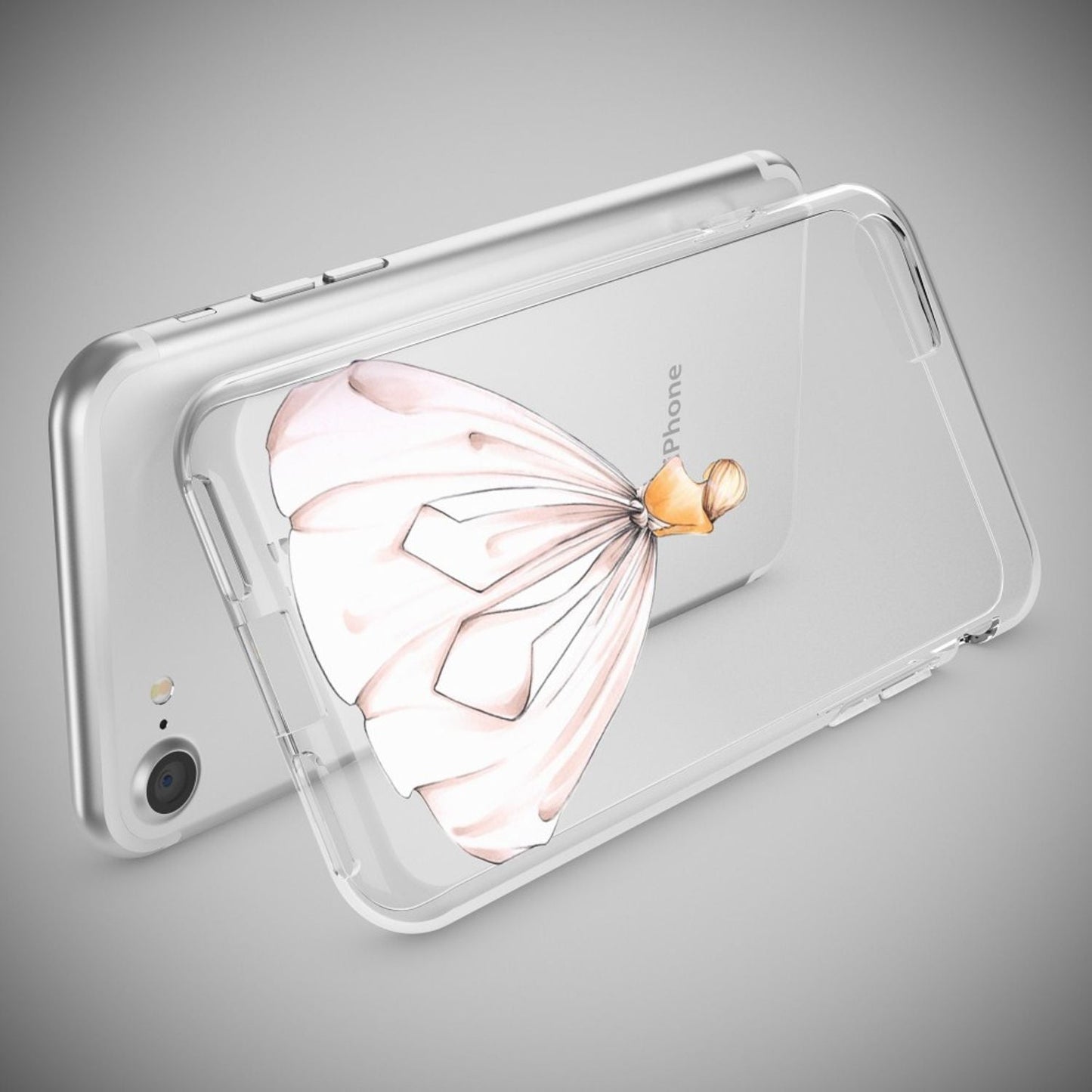 iPhone 7 Hülle Handyhülle von NALIA, Motiv Case Cover Bumper Transparent Klar