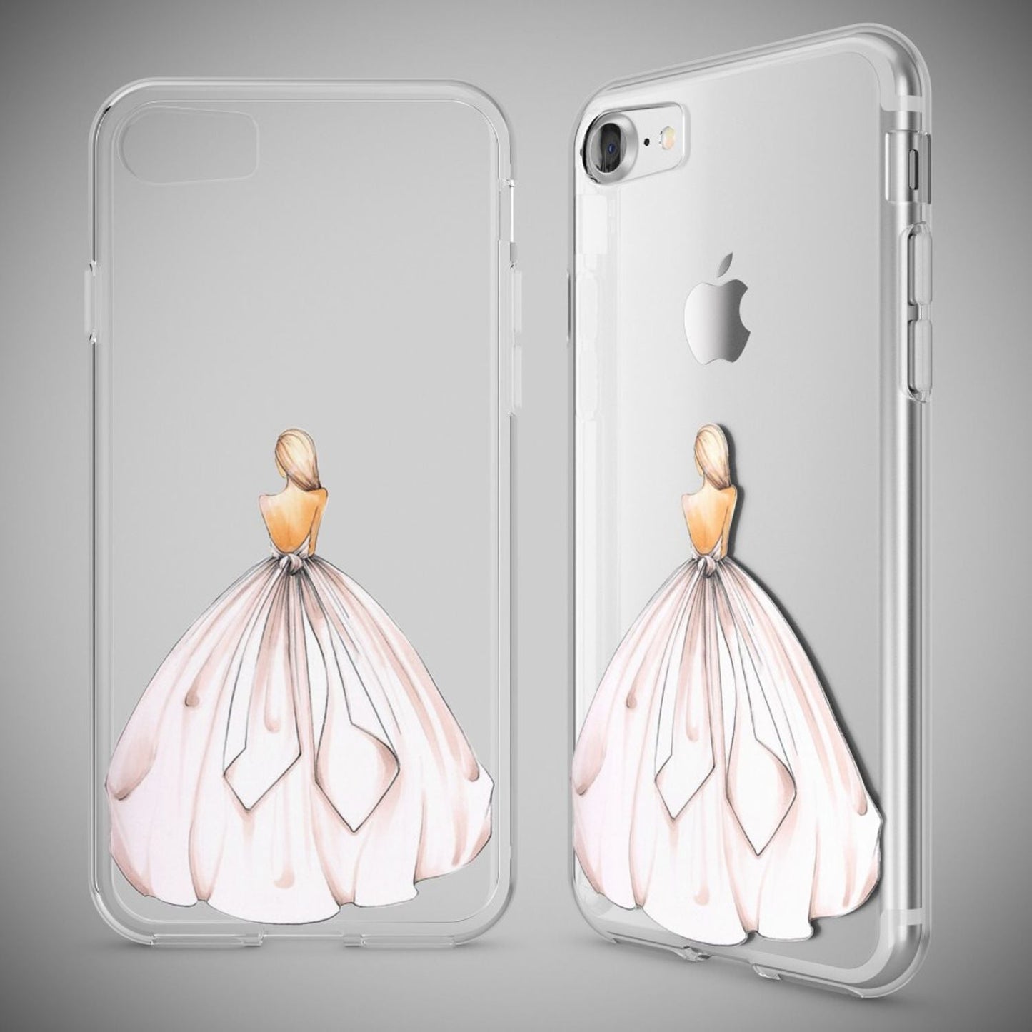 iPhone 7 Hülle Handyhülle von NALIA, Motiv Case Cover Bumper Transparent Klar
