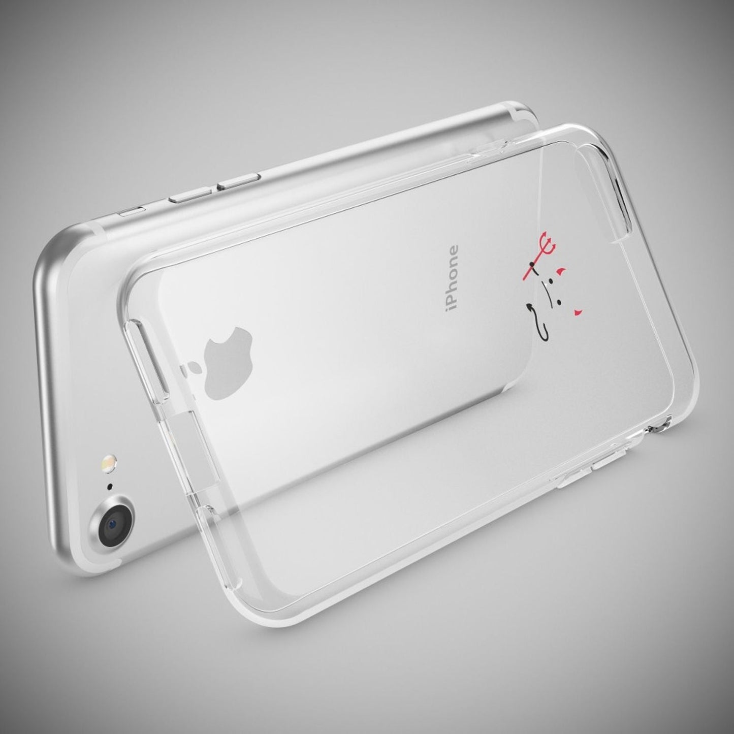 iPhone 7 Hülle Handyhülle von NALIA, Motiv Case Cover Bumper Transparent Klar