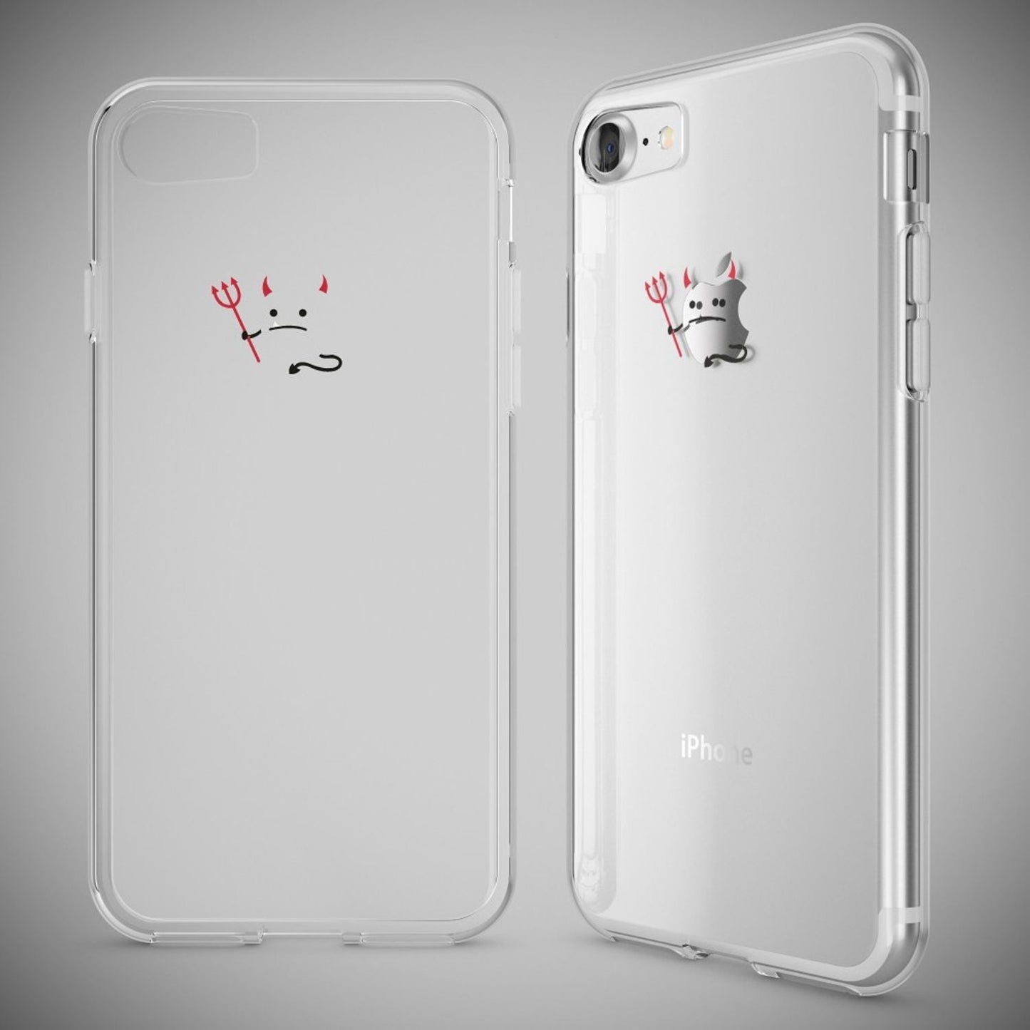 iPhone 7 Hülle Handyhülle von NALIA, Motiv Case Cover Bumper Transparent Klar