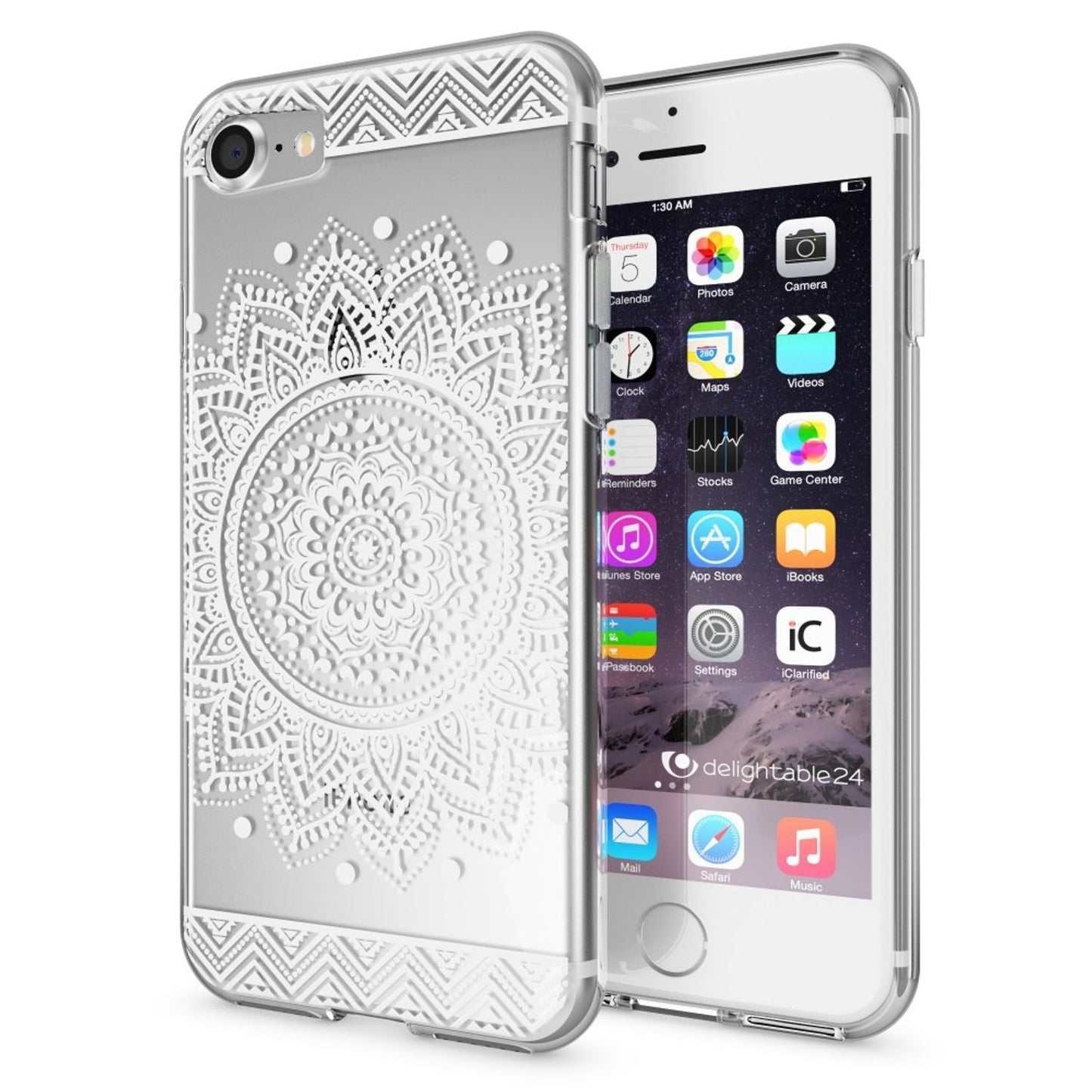 iPhone 7 Hülle Handyhülle von NALIA, Motiv Case Cover Bumper Transparent Klar