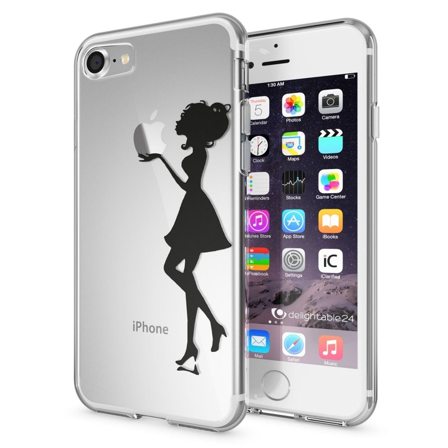 iPhone 7 Hülle Handyhülle von NALIA, Motiv Case Cover Bumper Transparent Klar