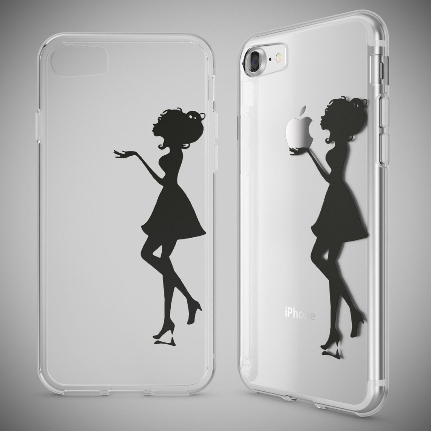 iPhone 7 Hülle Handyhülle von NALIA, Motiv Case Cover Bumper Transparent Klar