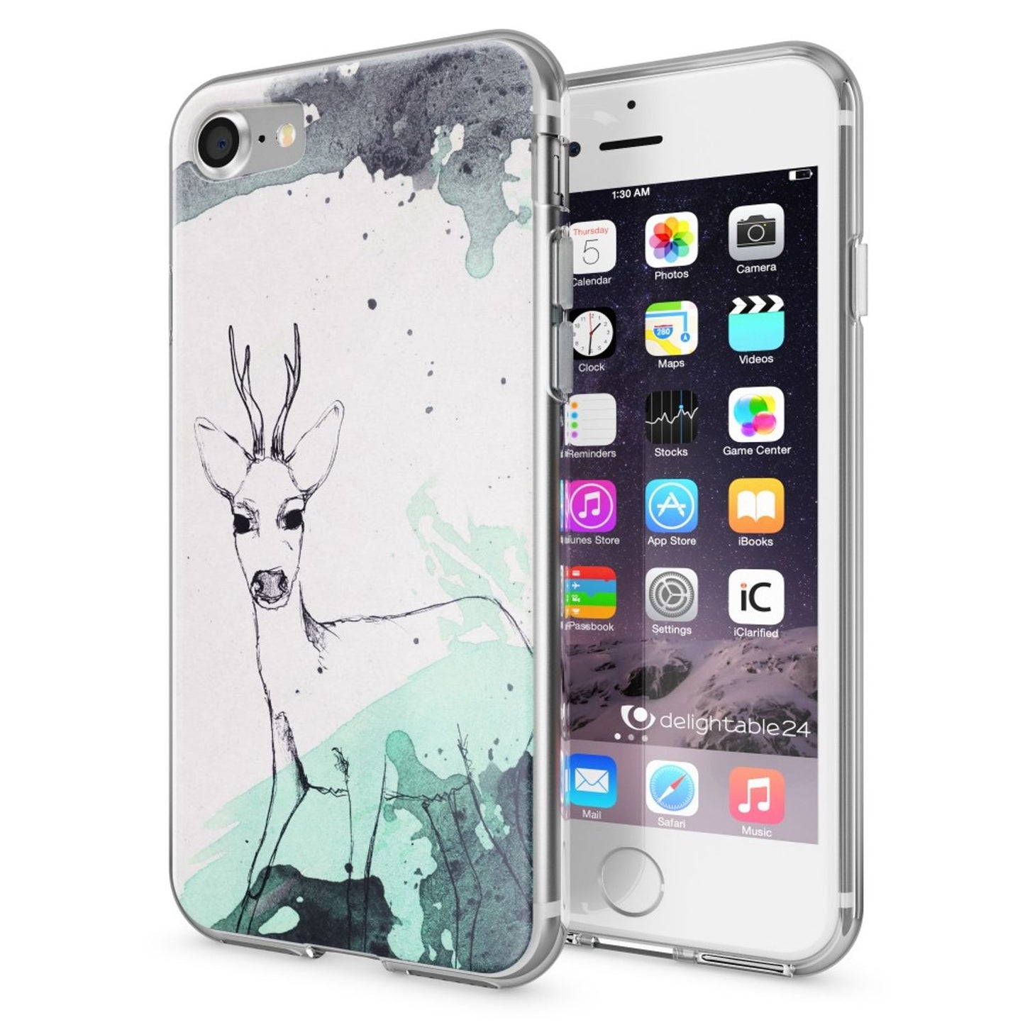 iPhone 7 Hülle Handyhülle von NALIA, Motiv Case Cover Bumper Transparent Klar