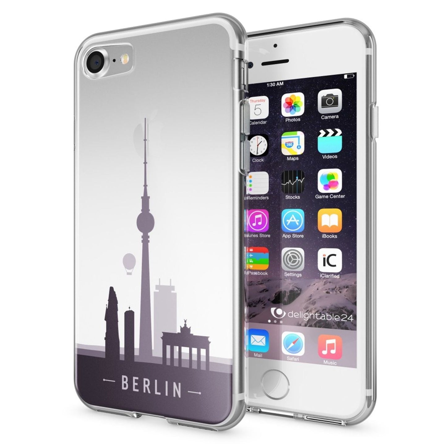 iPhone 7 Hülle Handyhülle von NALIA, Motiv Case Cover Bumper Transparent Klar