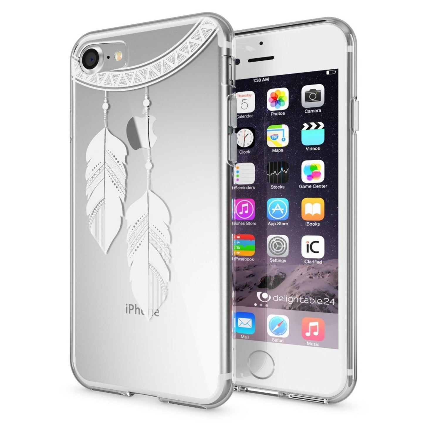 iPhone 7 Hülle Handyhülle von NALIA, Motiv Case Cover Bumper Transparent Klar