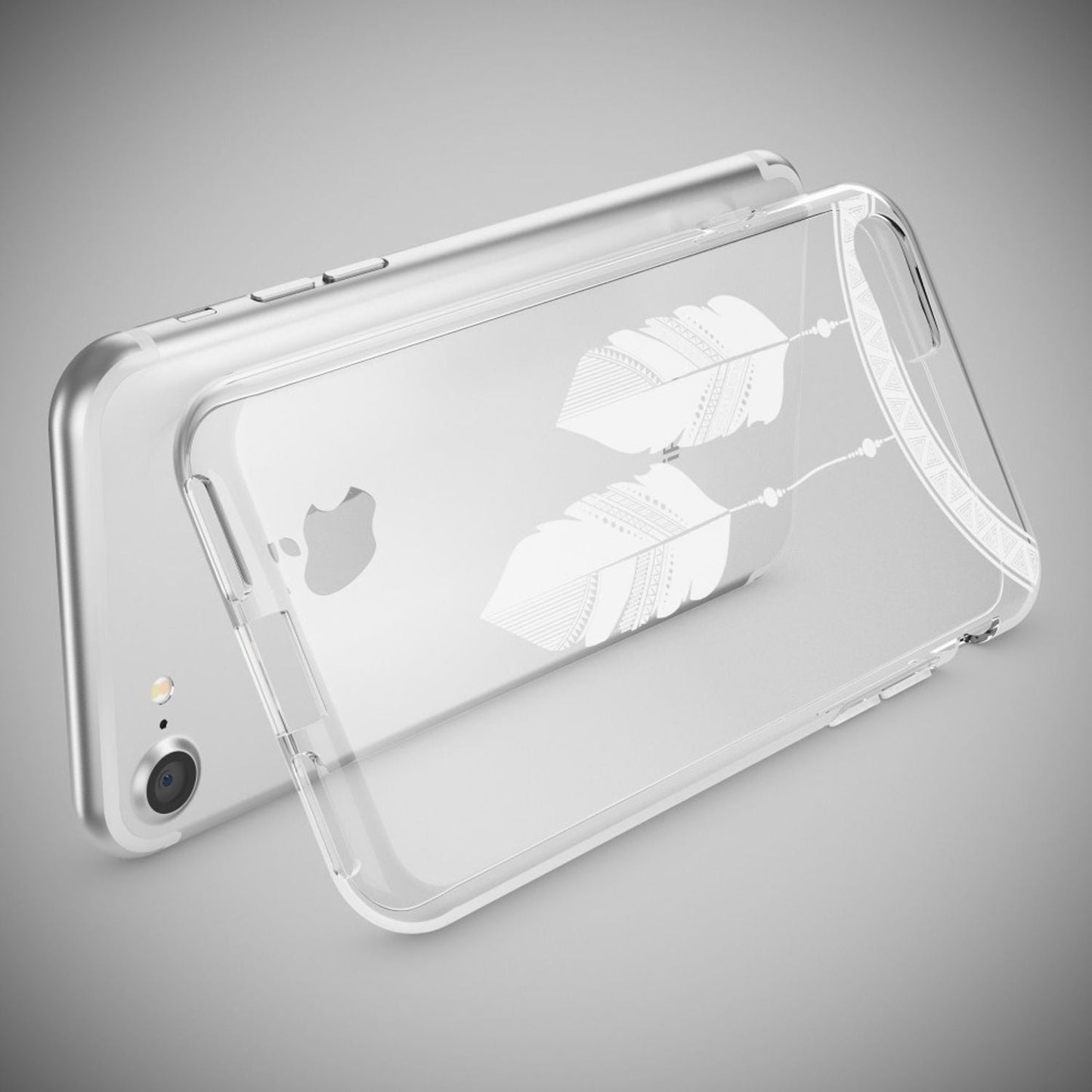iPhone 7 Hülle Handyhülle von NALIA, Motiv Case Cover Bumper Transparent Klar