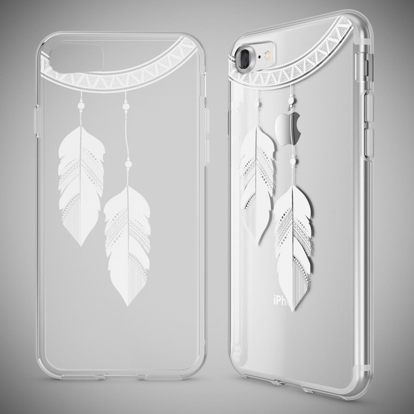iPhone 7 Hülle Handyhülle von NALIA, Motiv Case Cover Bumper Transparent Klar