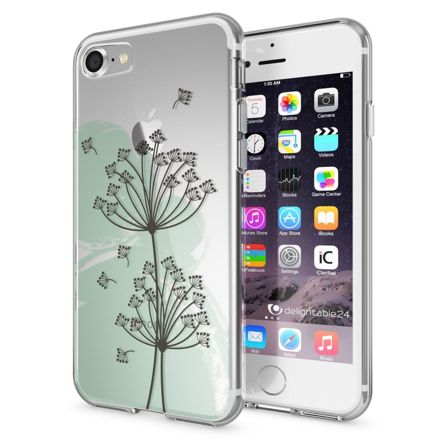 iPhone 7 Hülle Handyhülle von NALIA, Motiv Case Cover Bumper Transparent Klar