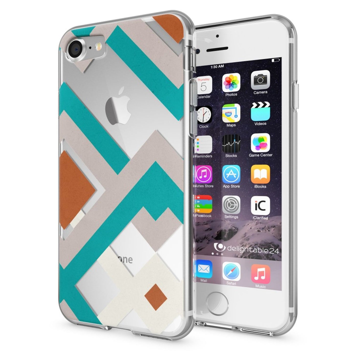 iPhone 7 Hülle Handyhülle von NALIA, Motiv Case Cover Bumper Transparent Klar