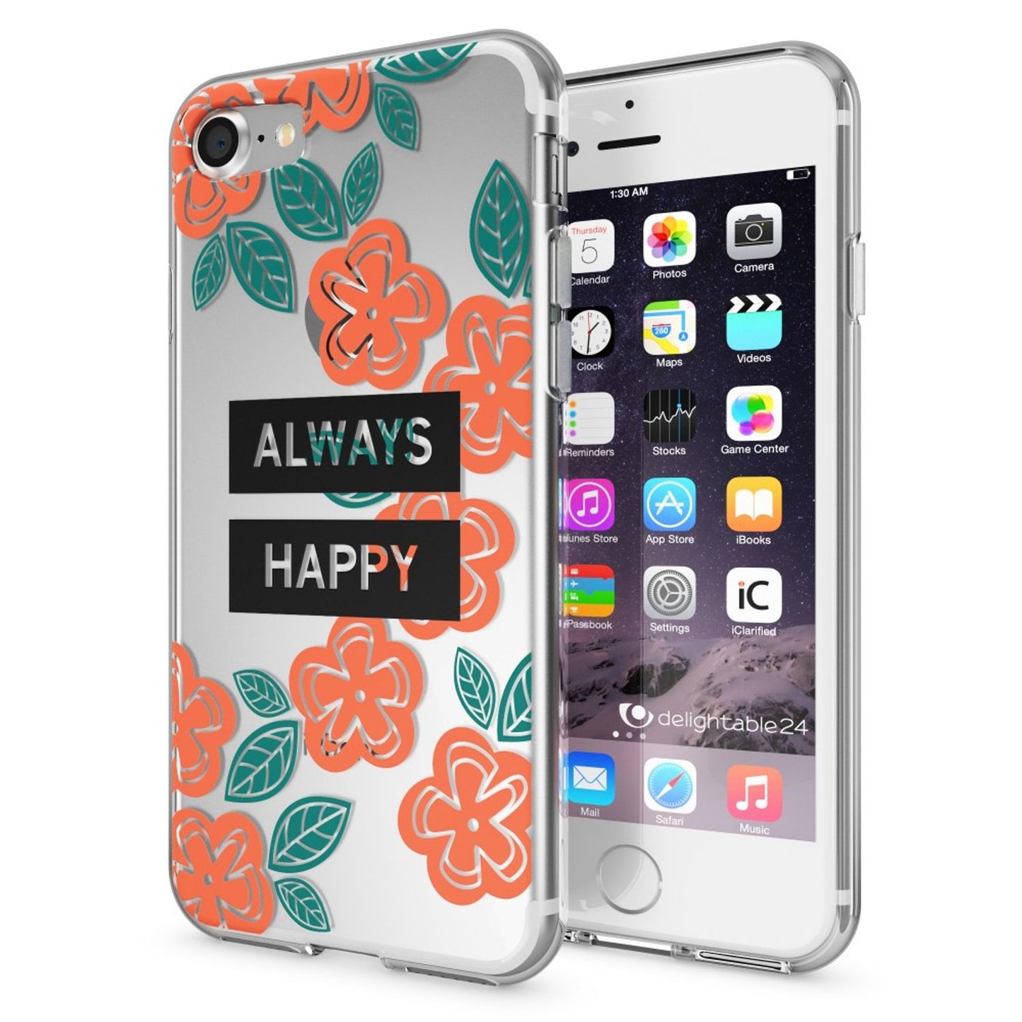iPhone 7 Hülle Handyhülle von NALIA, Motiv Case Cover Bumper Transparent Klar