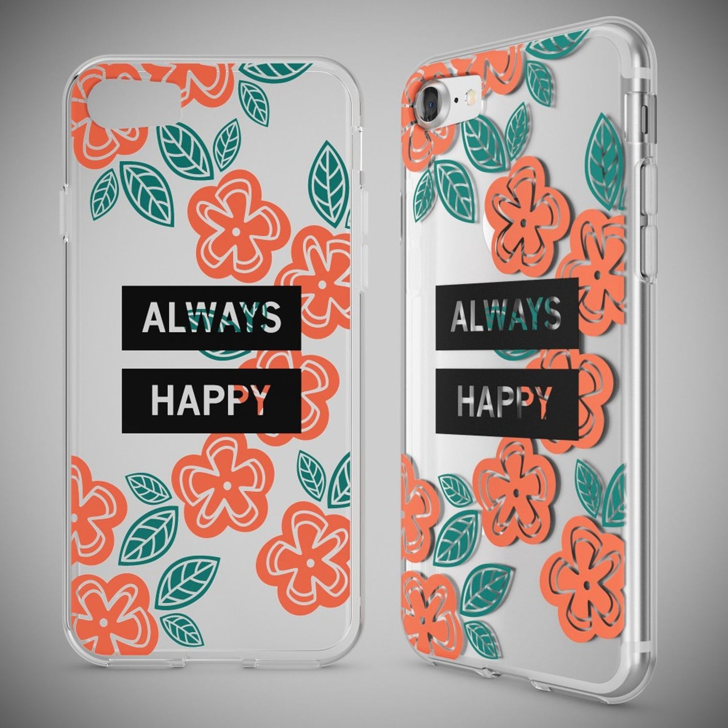 iPhone 7 Hülle Handyhülle von NALIA, Motiv Case Cover Bumper Transparent Klar