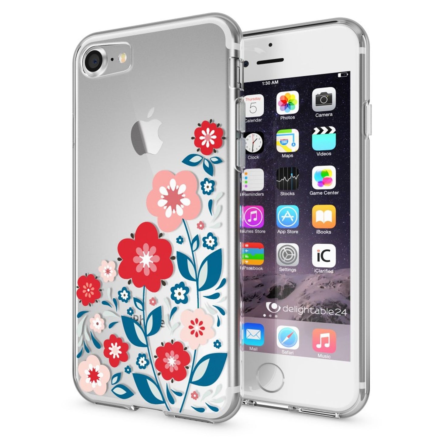 iPhone 7 Hülle Handyhülle von NALIA, Motiv Case Cover Bumper Transparent Klar