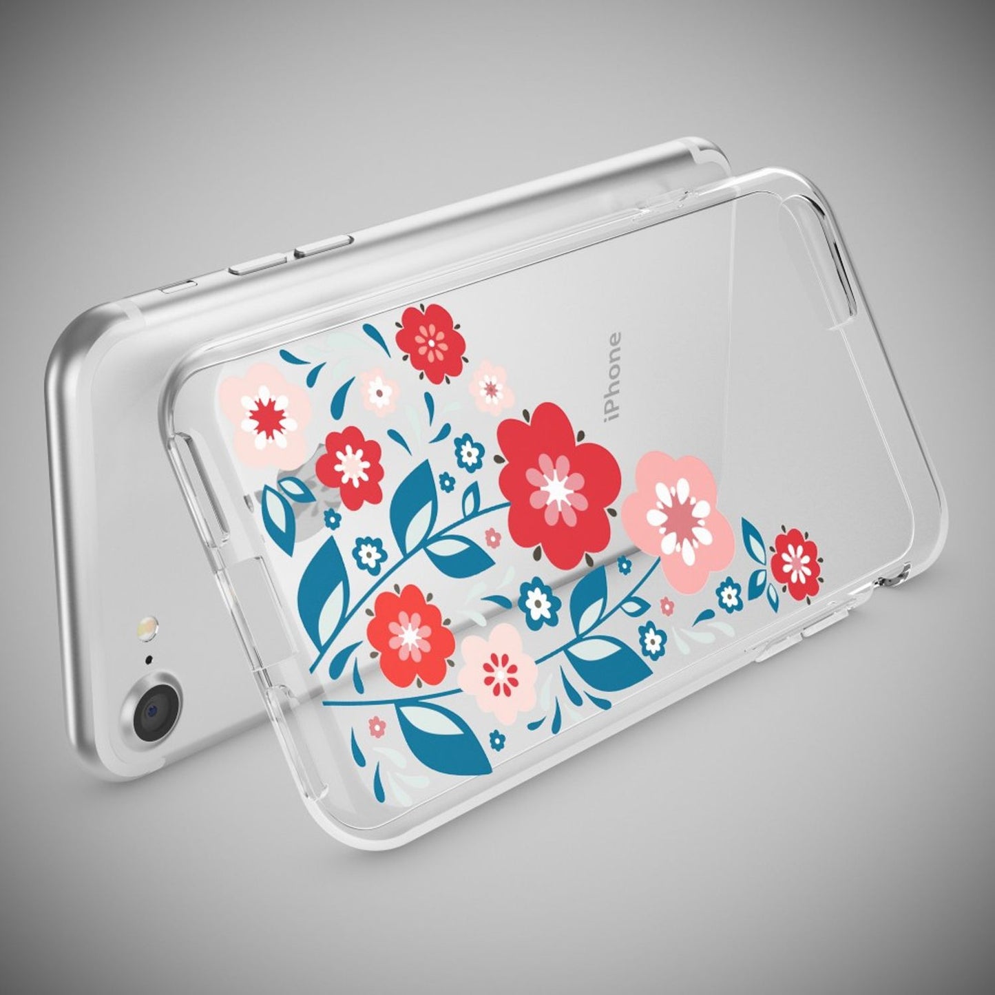 iPhone 7 Hülle Handyhülle von NALIA, Motiv Case Cover Bumper Transparent Klar