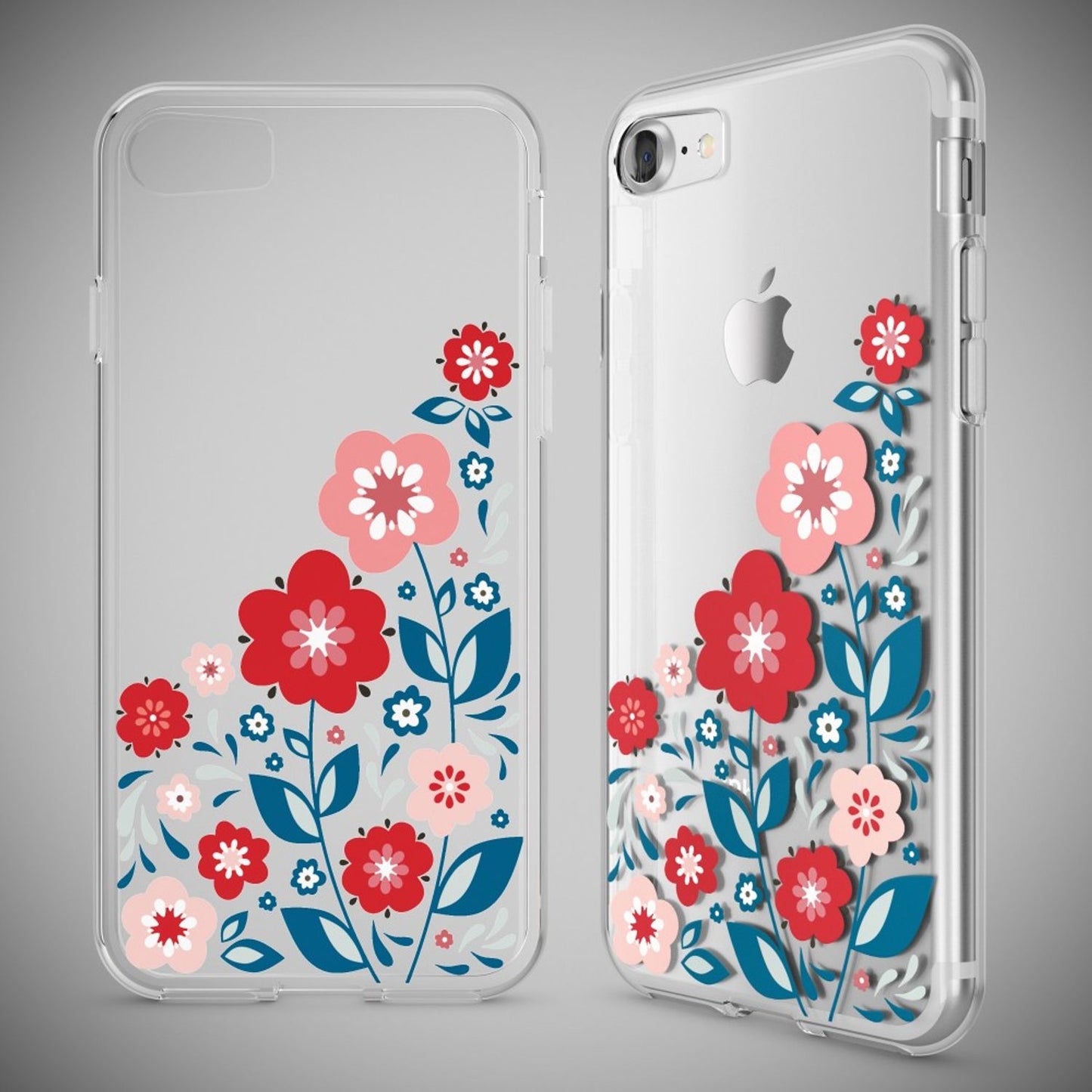 iPhone 7 Hülle Handyhülle von NALIA, Motiv Case Cover Bumper Transparent Klar