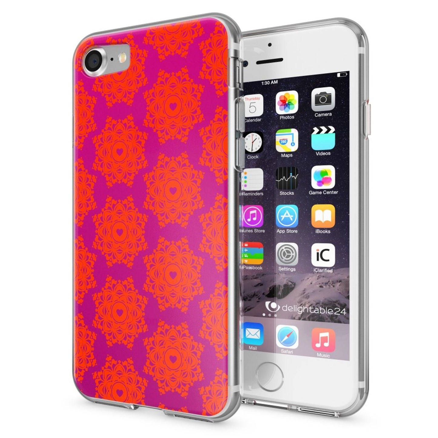 iPhone 7 Hülle Handyhülle von NALIA, Motiv Case Cover Bumper Transparent Klar