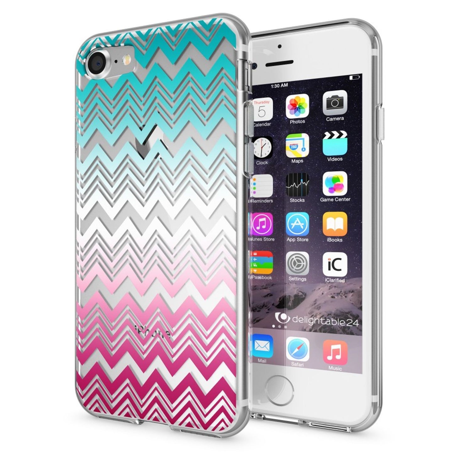 iPhone 7 Hülle Handyhülle von NALIA, Motiv Case Cover Bumper Transparent Klar