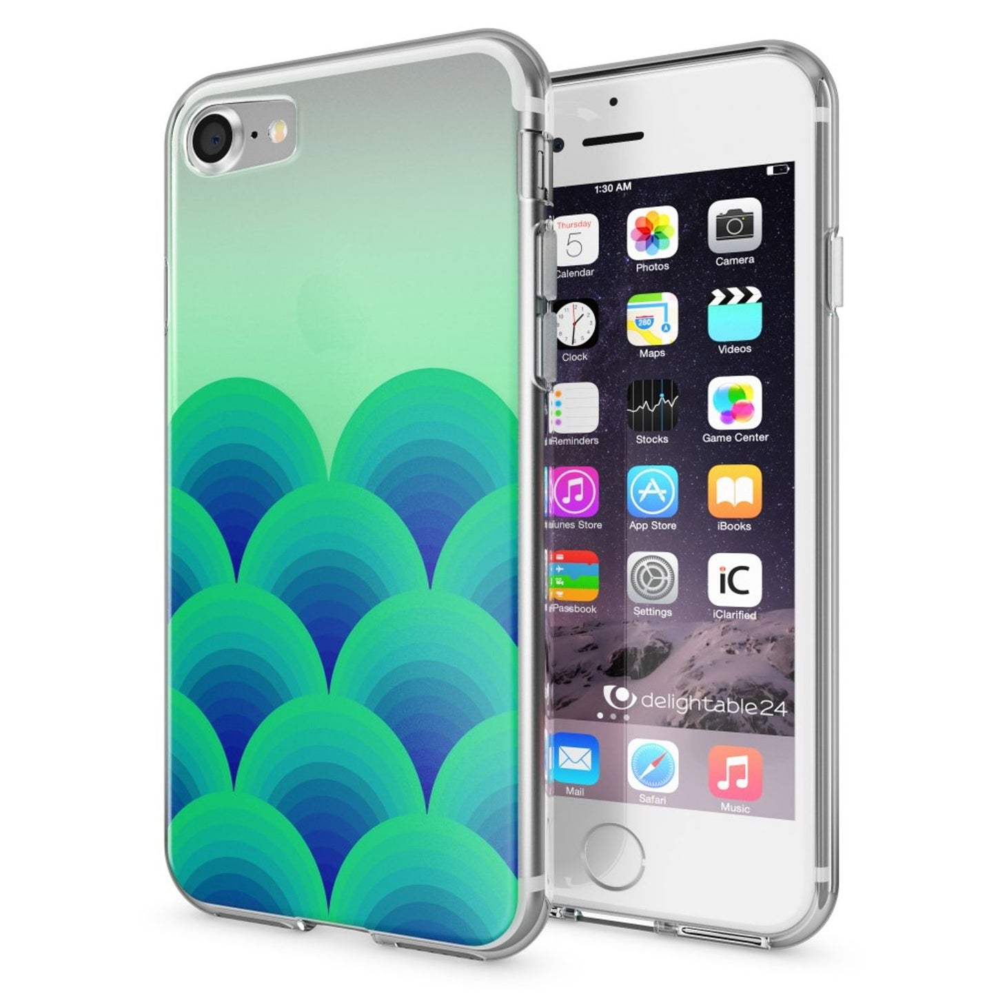 iPhone 7 Hülle Handyhülle von NALIA, Motiv Case Cover Bumper Transparent Klar